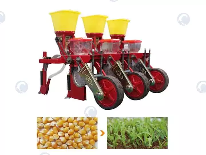 máquina sembradora de maíz