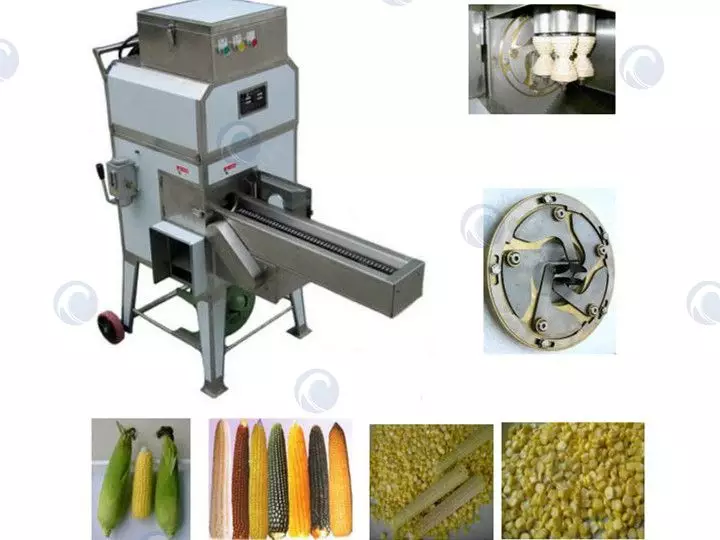 máquina trilladora de maíz fresco