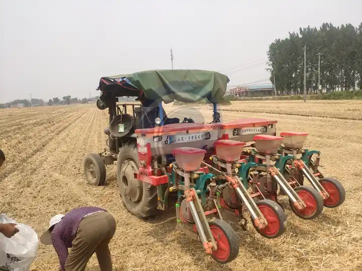 4-Row Corn Planter In Operation