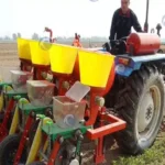 the working picture of 4 row corn seeding machine