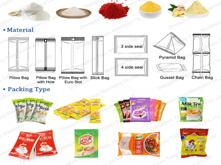 آلة تعبئة دقيق الذرة 15 تطبيق آلة تعبئة مسحوق الثوم