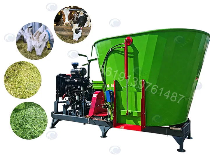 Vertical TMR Feed Mixer | Stationary & Tractor-Towed Models for Dairy & Cattle Farms