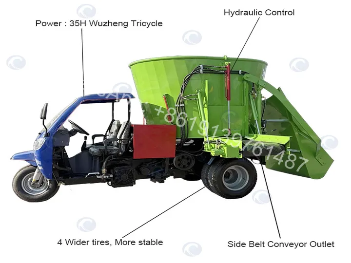 Main Structure Of A Tmr Silage Mixer Feeder Wagon